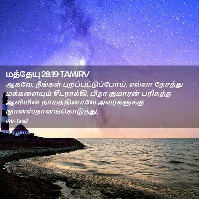 Picture 02 - மத்தேயு 28:19 TAMIRV - ஆகவே, நீங்கள் - Bible Verse Picture