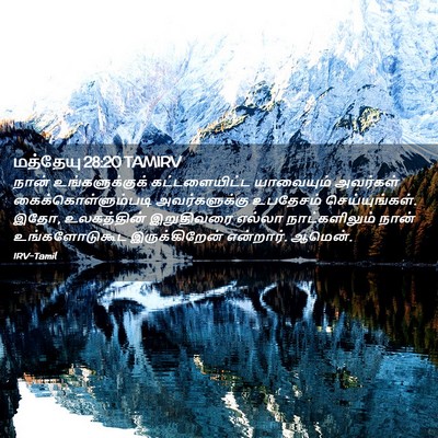 Picture 02 - மத்தேயு 28:20 TAMIRV - நான் உங்களுக்குக் - Bible Verse Picture