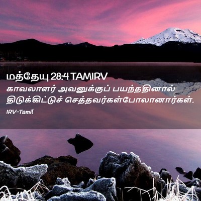 Picture 02 - மத்தேயு 28:4 TAMIRV - காவலாளர் - Bible Verse Picture