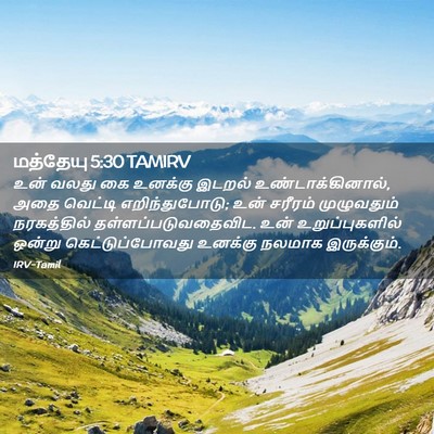 Picture 02 - மத்தேயு 5:30 TAMIRV - உன் வலது கை உனக்கு - Bible Verse Picture