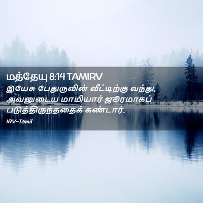 Picture 02 - மத்தேயு 8:14 TAMIRV - இயேசு பேதுருவின் - Bible Verse Picture