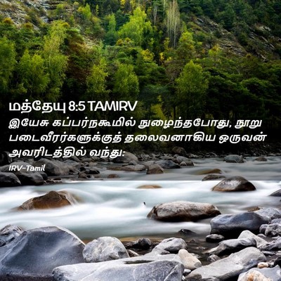 Picture 02 - மத்தேயு 8:5 TAMIRV - இயேசு - Bible Verse Picture
