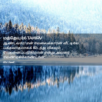 Picture 02 - மத்தேயு 8:6 TAMIRV - ஆண்டவரே! என் - Bible Verse Picture