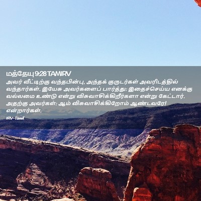 Picture 02 - மத்தேயு 9:28 TAMIRV - அவர் வீட்டிற்கு - Bible Verse Picture