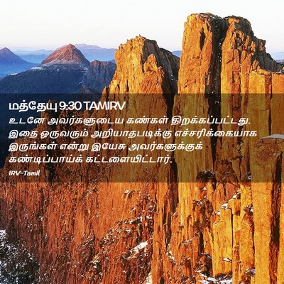 Picture 02 - மத்தேயு 9:30 TAMIRV - உடனே அவர்களுடைய - Bible Verse Picture