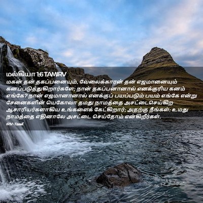 Picture 02 - மல்கியா 1:6 TAMIRV - மகன் தன் - Bible Verse Picture