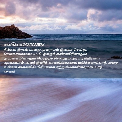 Picture 02 - மல்கியா 2:13 TAMIRV - நீங்கள் இரண்டாவது - Bible Verse Picture