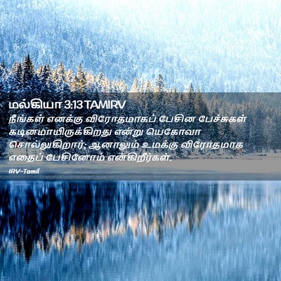 Picture 02 - மல்கியா 3:13 TAMIRV - நீங்கள் எனக்கு - Bible Verse Picture