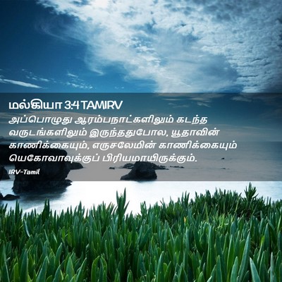 Picture 02 - மல்கியா 3:4 TAMIRV - அப்பொழுது - Bible Verse Picture