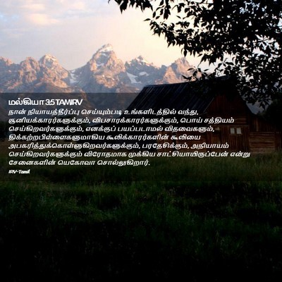 Picture 02 - மல்கியா 3:5 TAMIRV - நான் - Bible Verse Picture