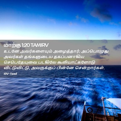 Picture 02 - மாற்கு 1:20 TAMIRV - உடனே அவர்களையும் - Bible Verse Picture