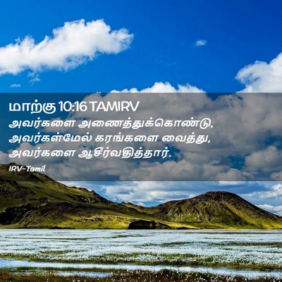 Picture 02 - மாற்கு 10:16 TAMIRV - அவர்களை - Bible Verse Picture