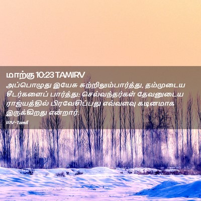 Picture 02 - மாற்கு 10:23 TAMIRV - அப்பொழுது இயேசு - Bible Verse Picture