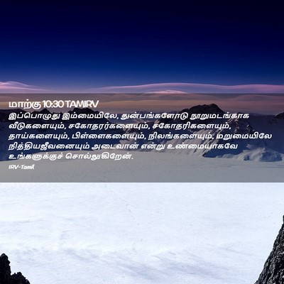 Picture 02 - மாற்கு 10:30 TAMIRV - இப்பொழுது - Bible Verse Picture
