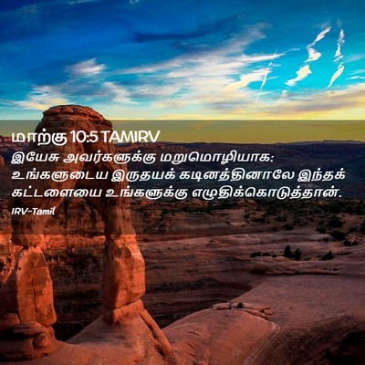 Picture 02 - மாற்கு 10:5 TAMIRV - இயேசு அவர்களுக்கு - Bible Verse Picture