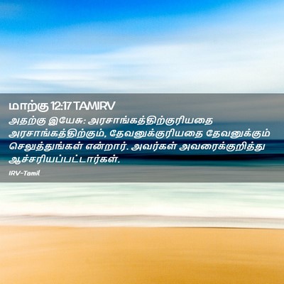 Picture 02 - மாற்கு 12:17 TAMIRV - அதற்கு இயேசு: - Bible Verse Picture