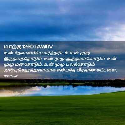 Picture 02 - மாற்கு 12:30 TAMIRV - உன் தேவனாகிய - Bible Verse Picture