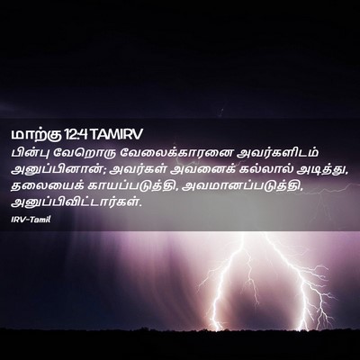 Picture 02 - மாற்கு 12:4 TAMIRV - பின்பு வேறொரு - Bible Verse Picture