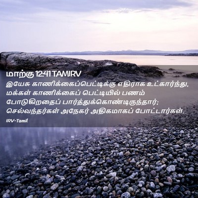 Picture 02 - மாற்கு 12:41 TAMIRV - இயேசு - Bible Verse Picture
