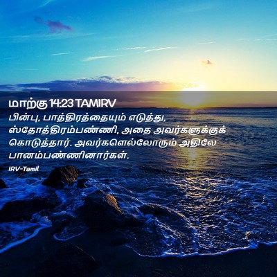 Picture 02 - மாற்கு 14:23 TAMIRV - பின்பு, - Bible Verse Picture