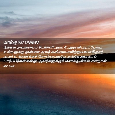 Picture 02 - மாற்கு 16:7 TAMIRV - நீங்கள் அவருடைய - Bible Verse Picture