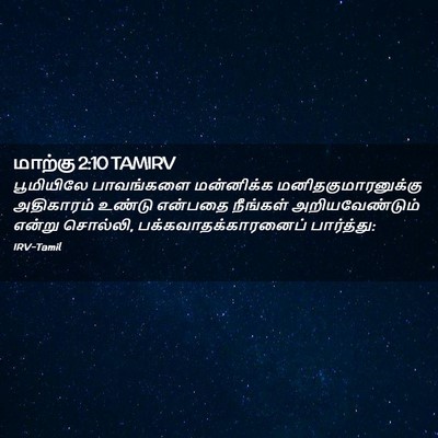 Picture 02 - மாற்கு 2:10 TAMIRV - பூமியிலே பாவங்களை - Bible Verse Picture