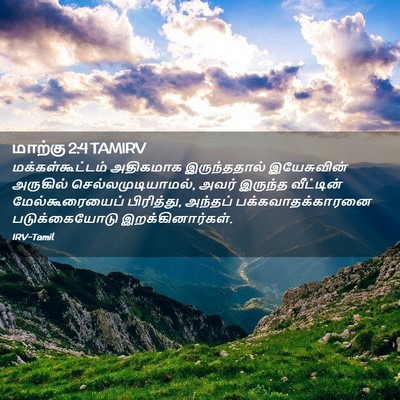 Picture 02 - மாற்கு 2:4 TAMIRV - மக்கள்கூட்டம் - Bible Verse Picture