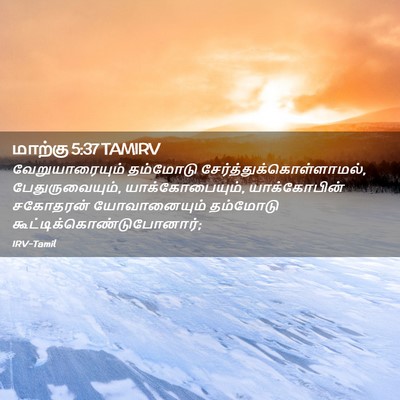Picture 02 - மாற்கு 5:37 TAMIRV - வேறுயாரையும் - Bible Verse Picture