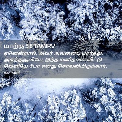 Picture 02 - மாற்கு 5:8 TAMIRV - ஏனென்றால், அவர் - Bible Verse Picture