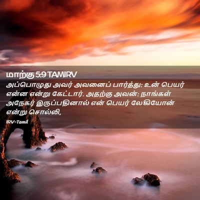 Picture 02 - மாற்கு 5:9 TAMIRV - அப்பொழுது அவர் - Bible Verse Picture