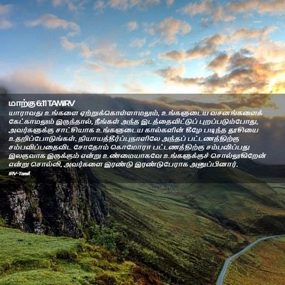 Picture 02 - மாற்கு 6:11 TAMIRV - யாராவது உங்களை - Bible Verse Picture