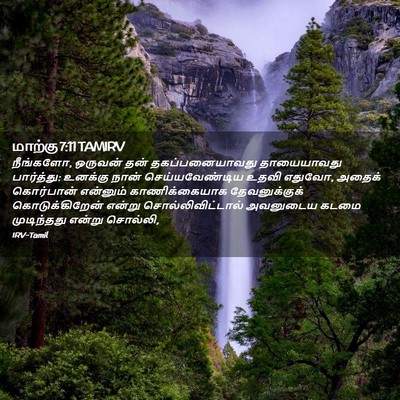 Picture 02 - மாற்கு 7:11 TAMIRV - நீங்களோ, ஒருவன் - Bible Verse Picture