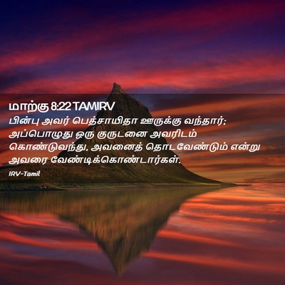 Picture 02 - மாற்கு 8:22 TAMIRV - பின்பு அவர் - Bible Verse Picture