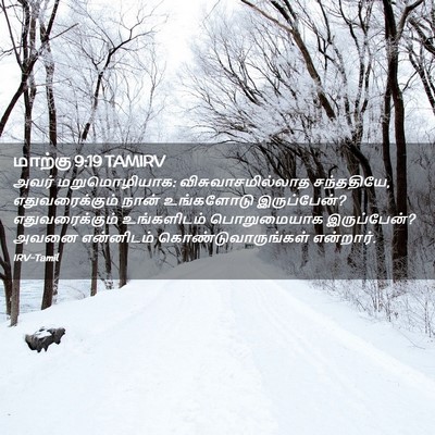 Picture 02 - மாற்கு 9:19 TAMIRV - அவர் மறுமொழியாக: - Bible Verse Picture