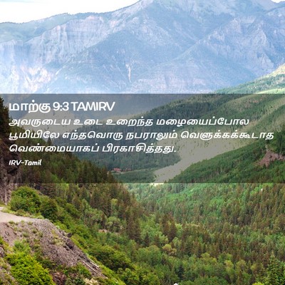 Picture 02 - மாற்கு 9:3 TAMIRV - அவருடைய உடை - Bible Verse Picture