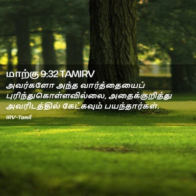 Picture 02 - மாற்கு 9:32 TAMIRV - அவர்களோ அந்த - Bible Verse Picture