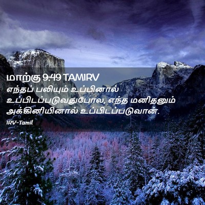 Picture 02 - மாற்கு 9:49 TAMIRV - எந்தப் பலியும் - Bible Verse Picture
