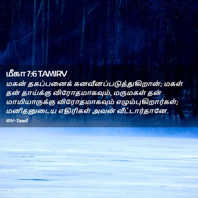 Picture 02 - மீகா 7:6 TAMIRV - மகன் தகப்பனைக் - Bible Verse Picture