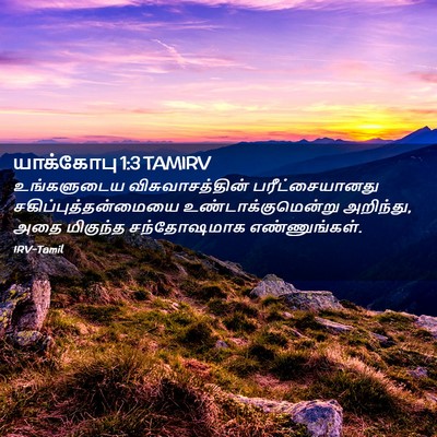 Picture 02 - யாக்கோபு 1:3 TAMIRV - உங்களுடைய - Bible Verse Picture