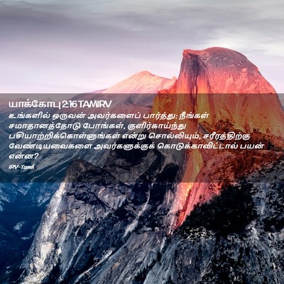 Picture 02 - யாக்கோபு 2:16 TAMIRV - உங்களில் ஒருவன் - Bible Verse Picture