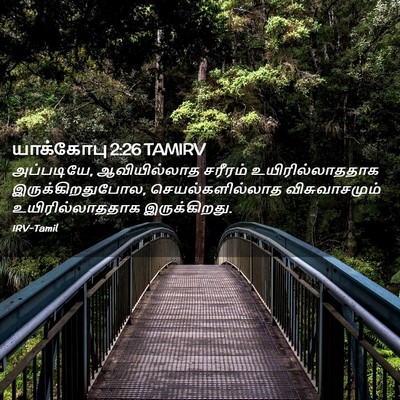 Picture 02 - யாக்கோபு 2:26 TAMIRV - அப்படியே, - Bible Verse Picture