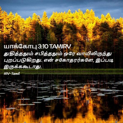 Picture 02 - யாக்கோபு 3:10 TAMIRV - துதித்தலும் - Bible Verse Picture