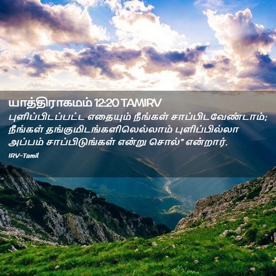 Picture 02 - யாத்திராகமம் 12:20 TAMIRV - புளிப்பிடப்பட்ட - Bible Verse Picture