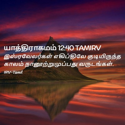 Picture 02 - யாத்திராகமம் 12:40 TAMIRV - இஸ்ரவேலர்கள் - Bible Verse Picture
