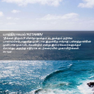 Picture 02 - யாத்திராகமம் 14:2 TAMIRV - “நீங்கள் திரும்பி - Bible Verse Picture