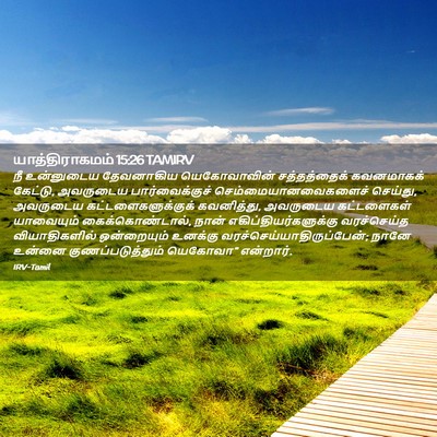 Picture 02 - யாத்திராகமம் 15:26 TAMIRV - நீ உன்னுடைய - Bible Verse Picture