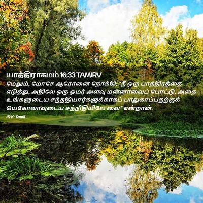 Picture 02 - யாத்திராகமம் 16:33 TAMIRV - மேலும், மோசே ஆரோனை - Bible Verse Picture