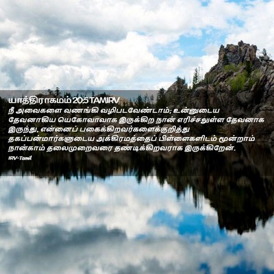 Picture 02 - யாத்திராகமம் 20:5 TAMIRV - நீ அவைகளை வணங்கி - Bible Verse Picture