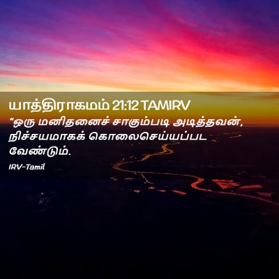 Picture 02 - யாத்திராகமம் 21:12 TAMIRV - “ஒரு மனிதனைச் - Bible Verse Picture