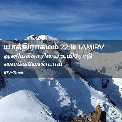 Picture 02 - யாத்திராகமம் 22:18 TAMIRV - சூனியக்காரியை - Bible Verse Picture